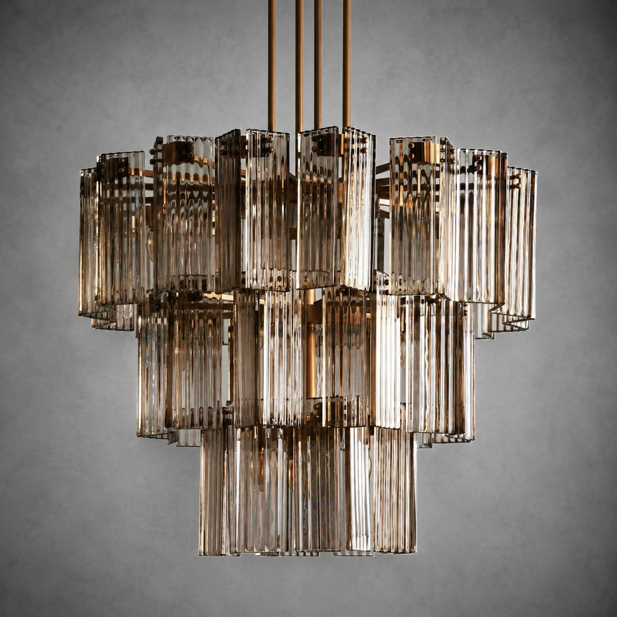 Delsie Round Art Glass Chandelier 38" 48" 60"D