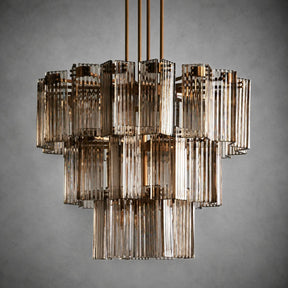 Delsie Round Art Glass Chandelier 38" 48" 60"D