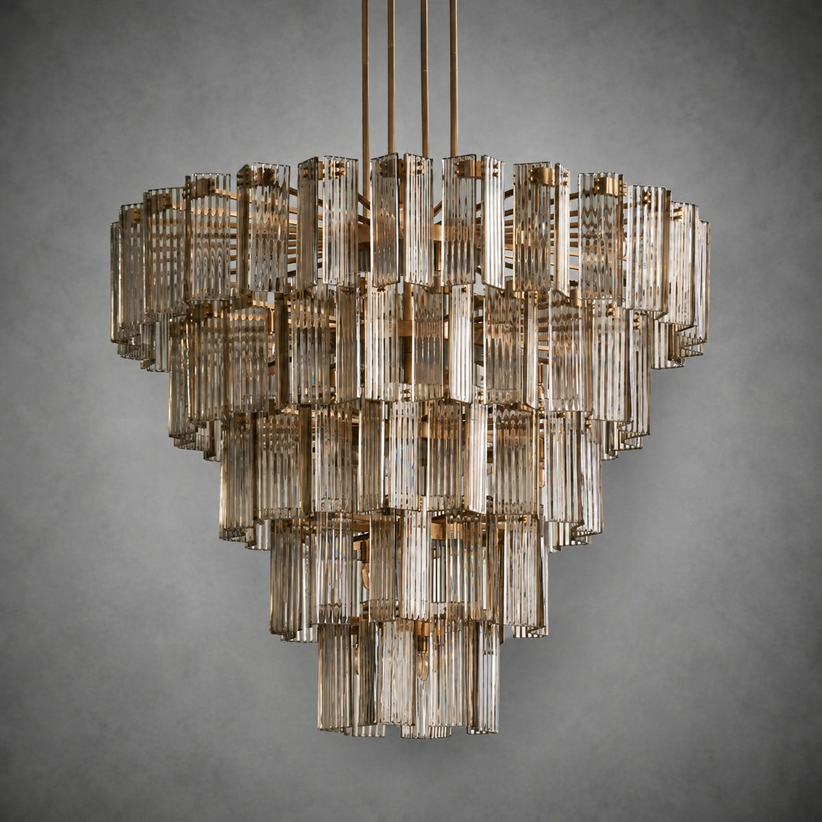Delsie Round Art Glass Chandelier 38" 48" 60"D