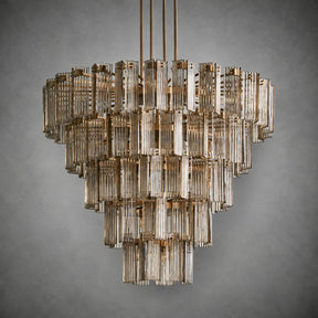 Delsie Round Art Glass Chandelier 38" 48" 60"D