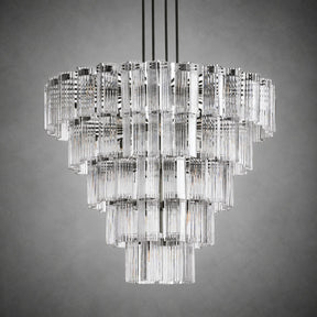 Delsie Round Art Glass Chandelier 38" 48" 60"D