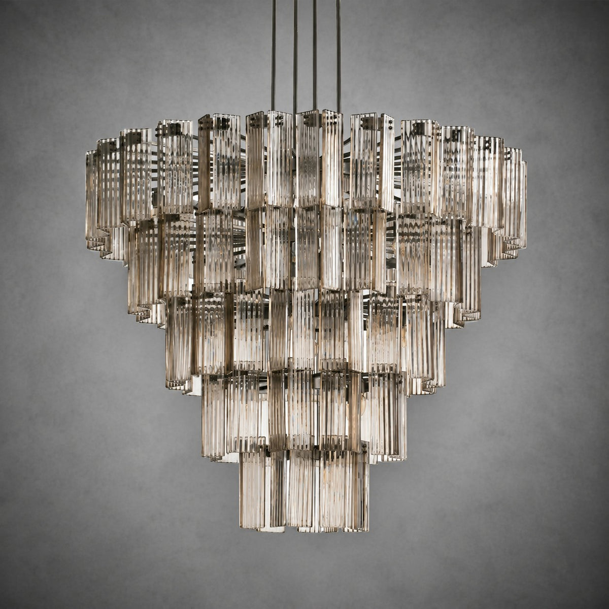 Delsie Round Art Glass Chandelier 38" 48" 60"D