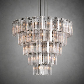 Delsie Round Art Glass Chandelier 38" 48" 60"D
