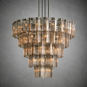 Delsie Round Art Glass Chandelier 38" 48" 60"D