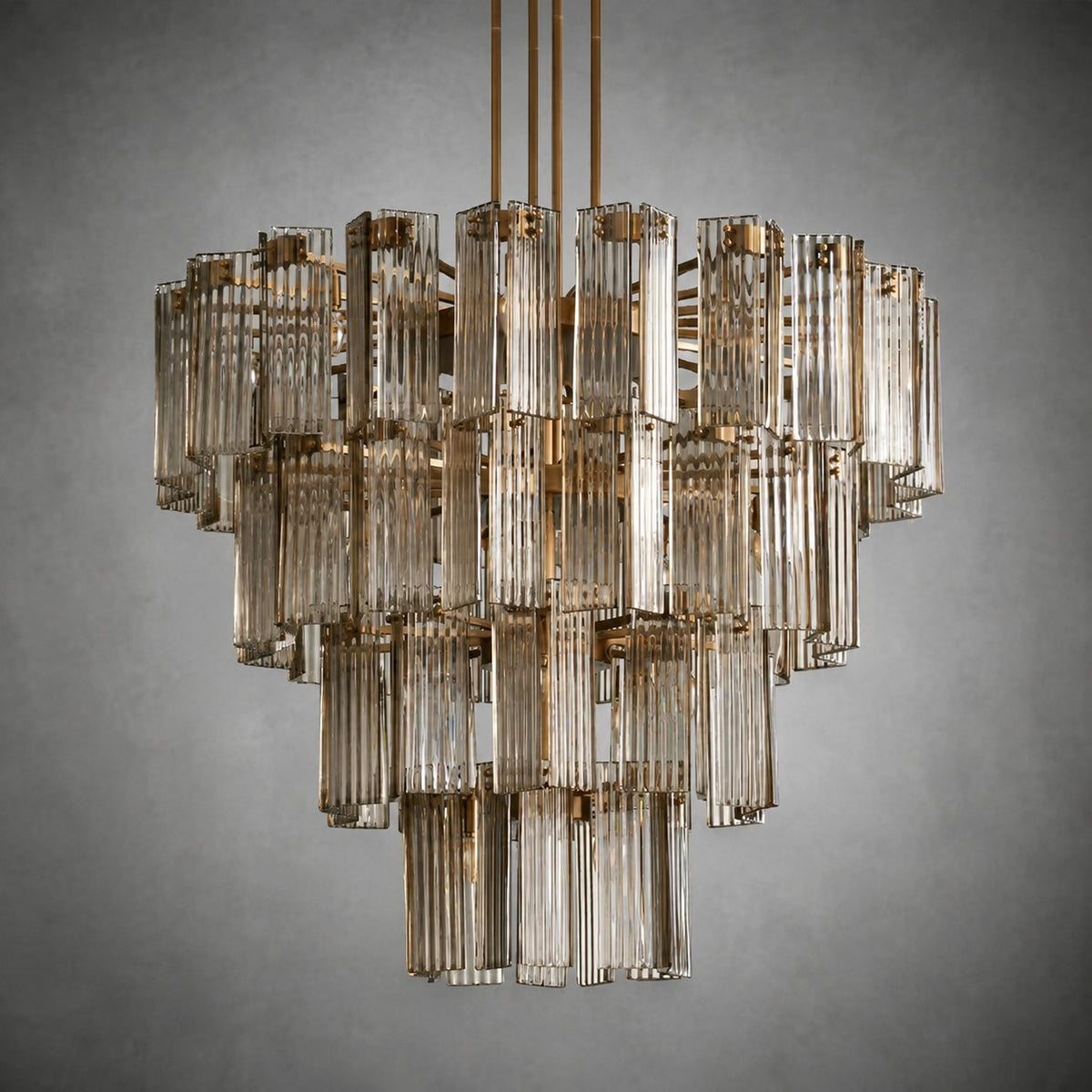 Delsie Round Art Glass Chandelier 38" 48" 60"D