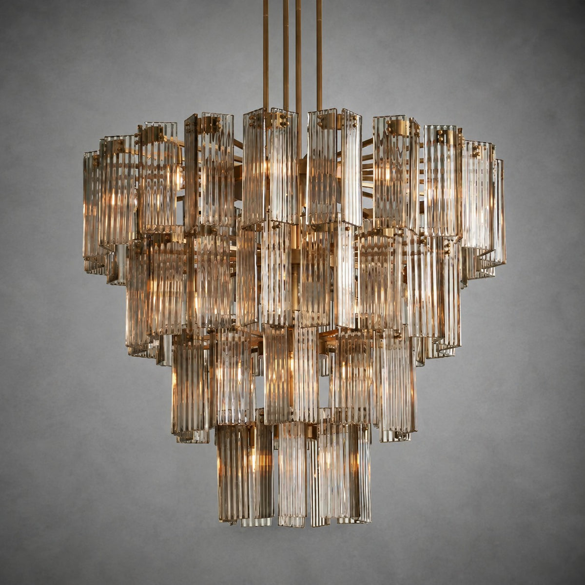 Delsie Round Art Glass Chandelier 38" 48" 60"D