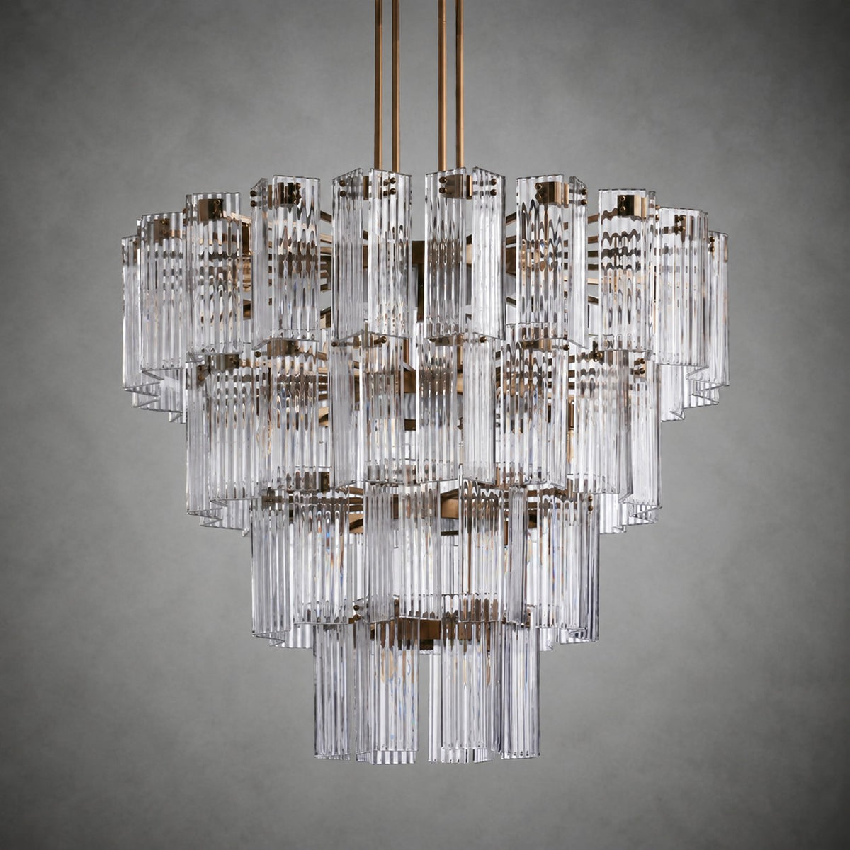 Delsie Round Art Glass Chandelier 38" 48" 60"D