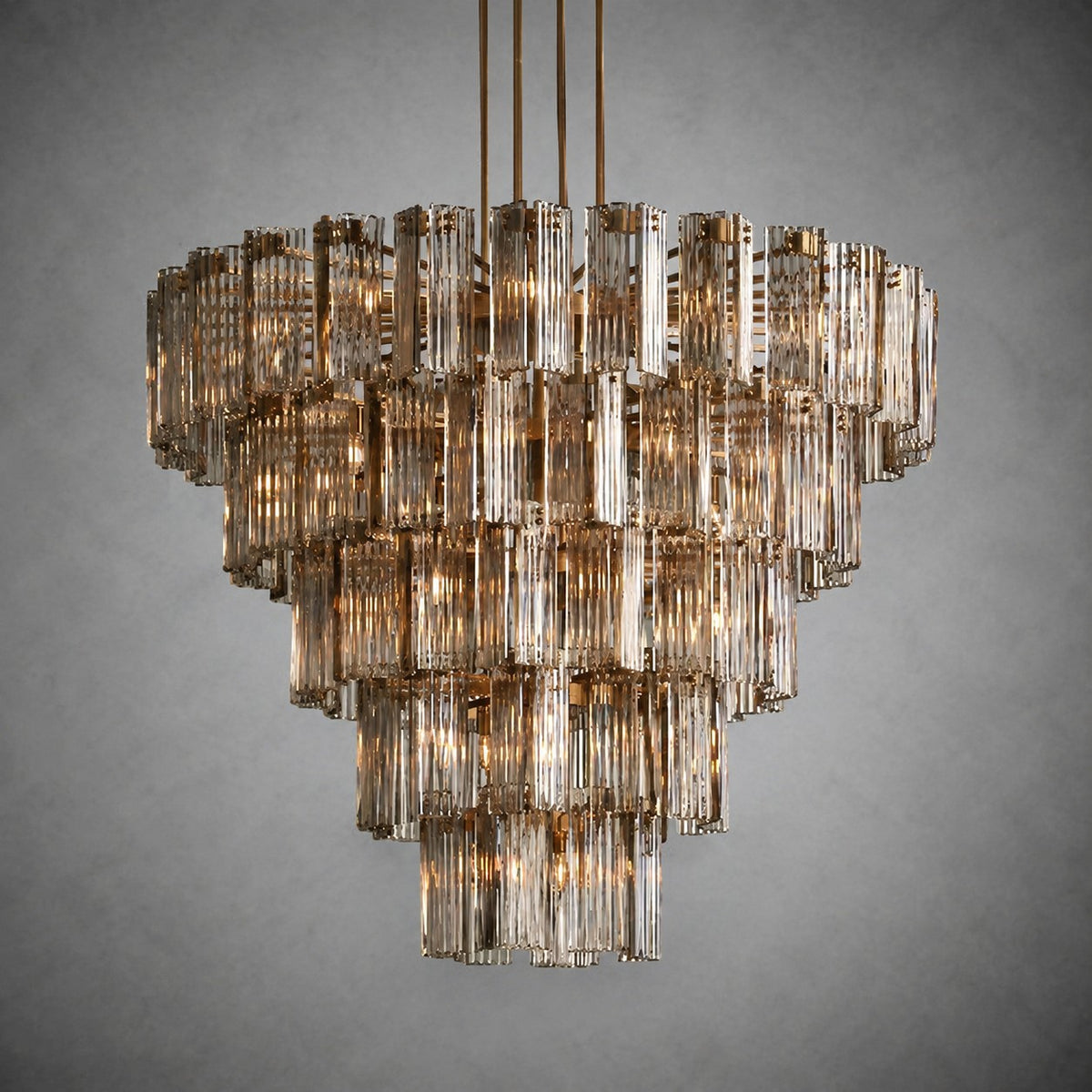 Delsie Round Art Glass Chandelier 38" 48" 60"D