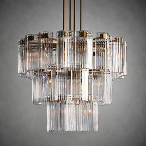 Delsie Round Art Glass Chandelier 38" 48" 60"D