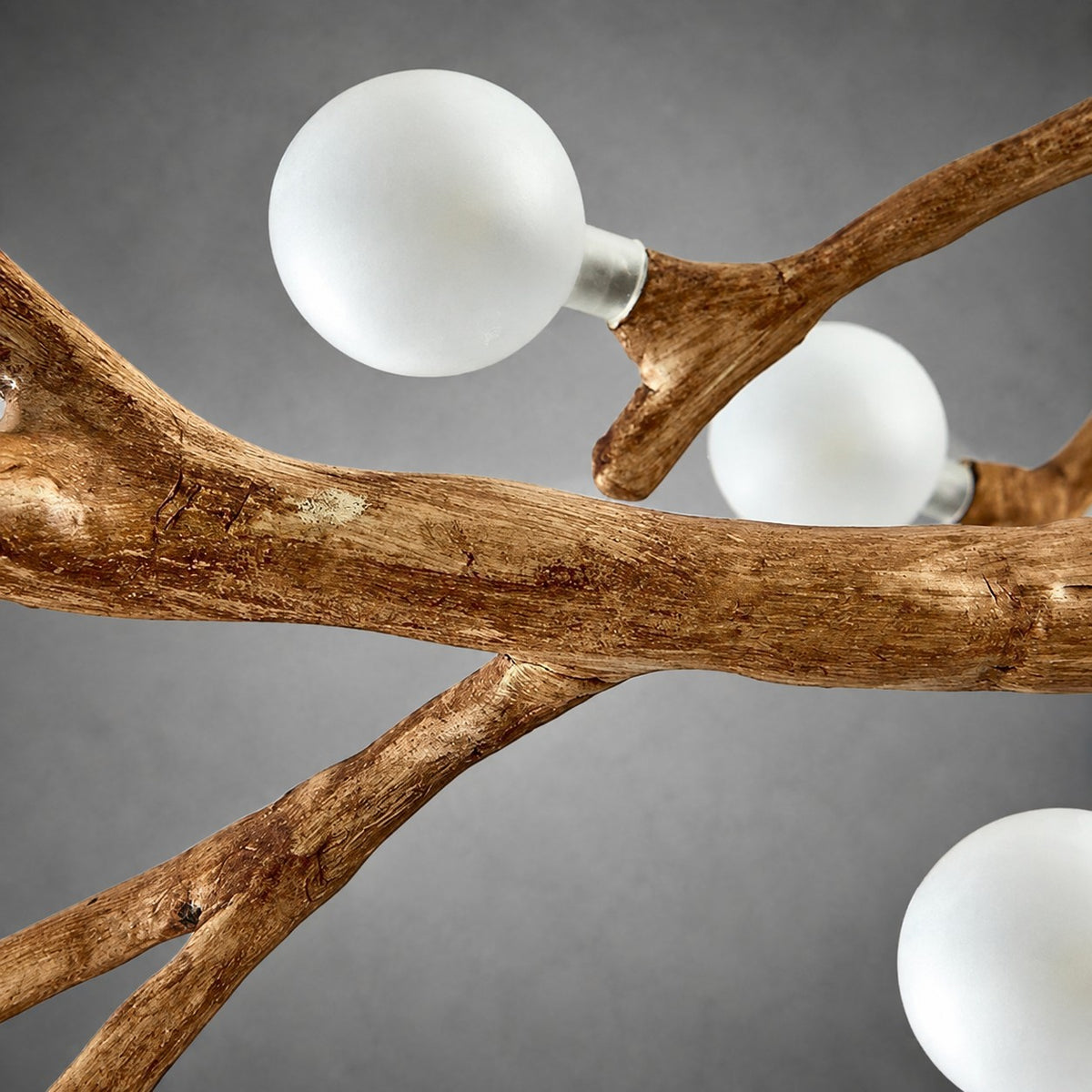 Demolion Branch Glass Globe Chandelier