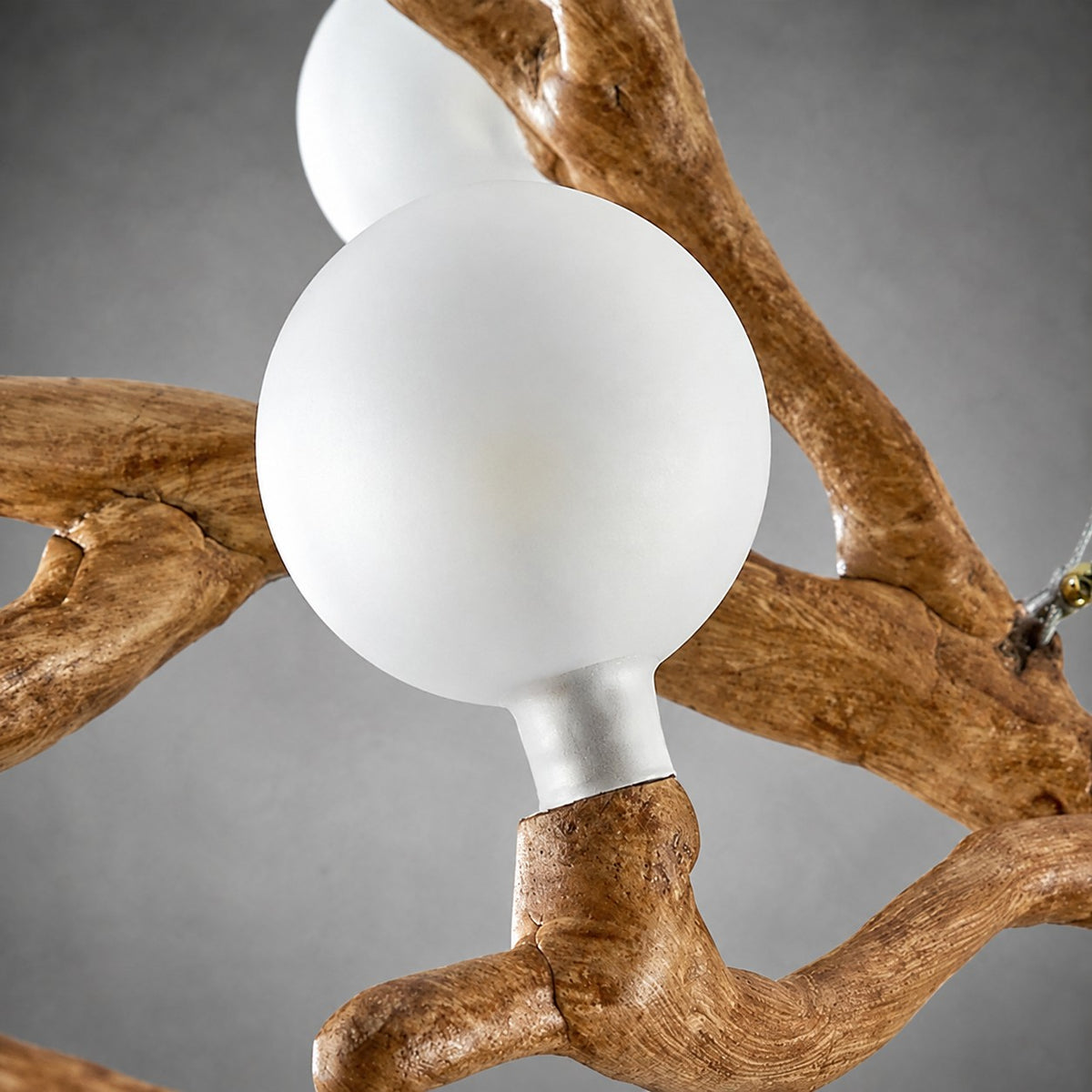 Demolion Branch Glass Globe Chandelier