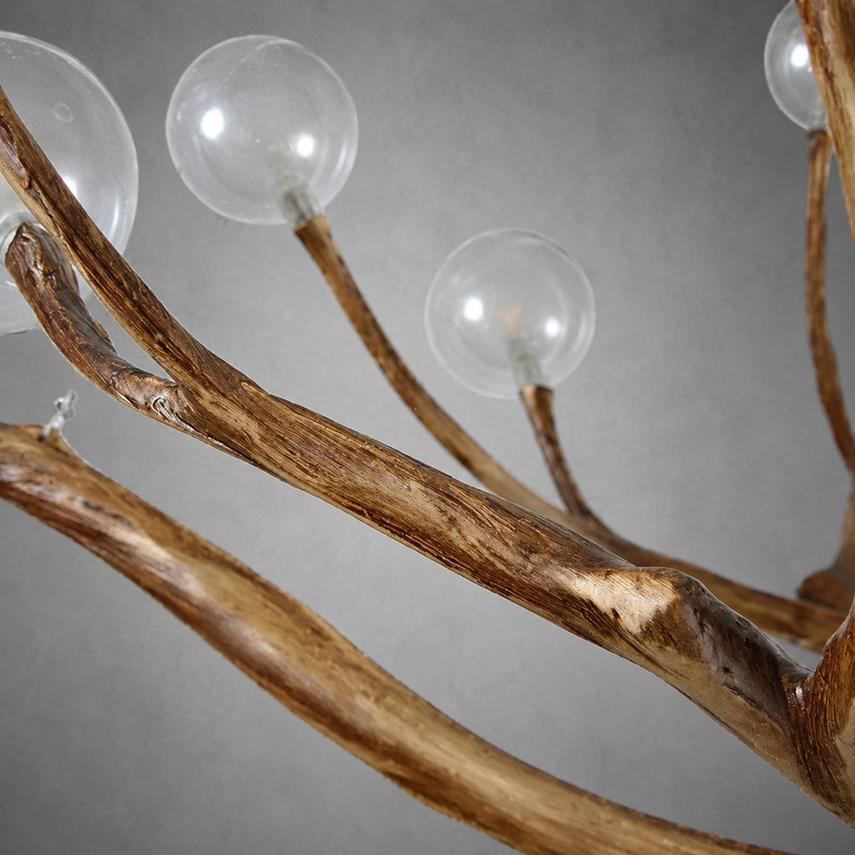Demolion Branch Glass Globe Chandelier