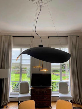 Designer Model Modern Art Hat Shape Gold Leaf Pendant Chandelier for Living/Dining Room