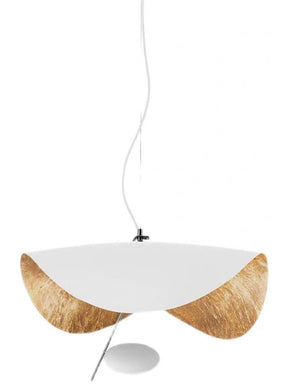 Designer Model Modern Art Hat Shape Gold Leaf Pendant Chandelier for Living/Dining Room