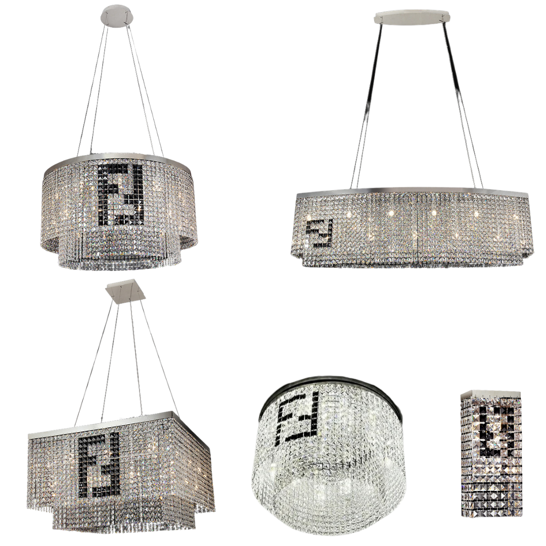 Designer Style Crystal Chandelier Elegant Round Ceiling Lighting Fixture for Living/ Dining Room