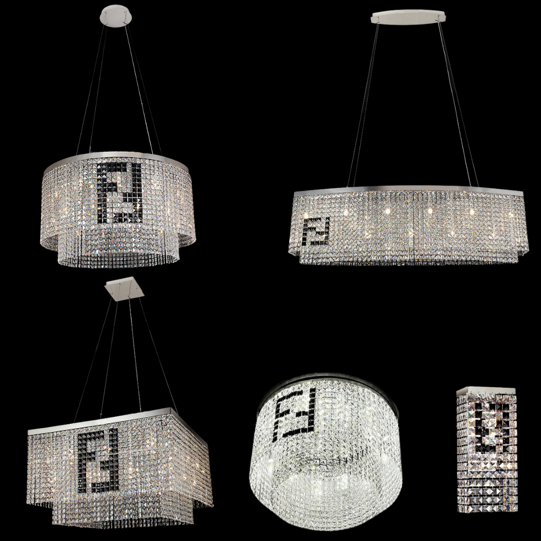 Designer Style Crystal Chandelier Elegant Round Ceiling Lighting Fixture for Living/ Dining Room