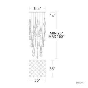 Devote Linear Chandelier 40 Light
