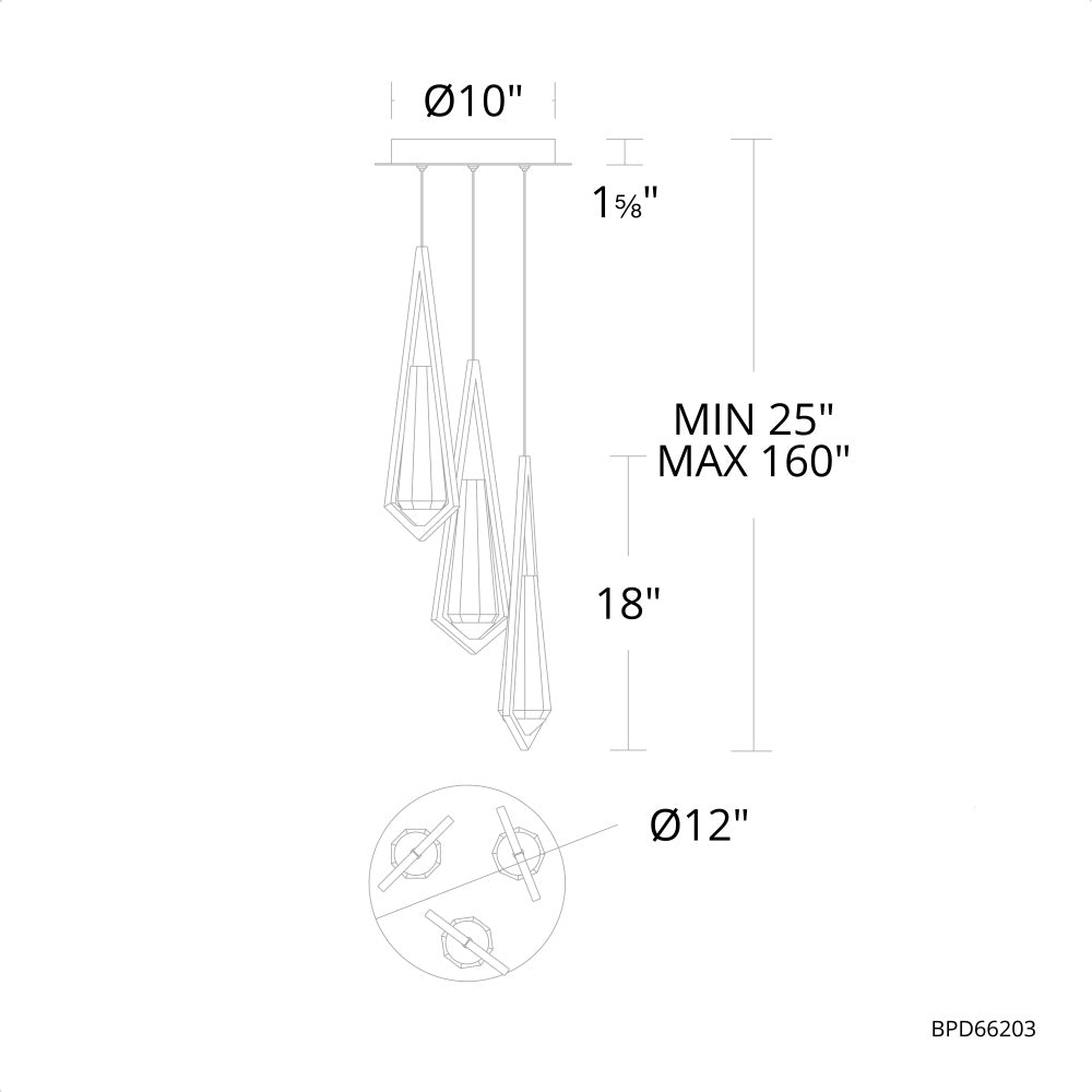 Devote Pendant 3 Light