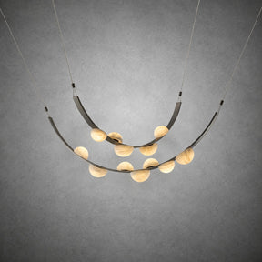 Dew Drops Alabaster LED Chandelier – Black White Warm Light