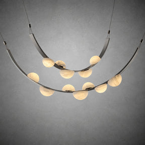 Dew Drops Alabaster LED Chandelier – Black White Warm Light