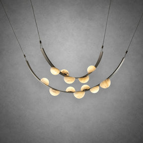 Dew Drops Alabaster LED Chandelier – Black White Warm Light