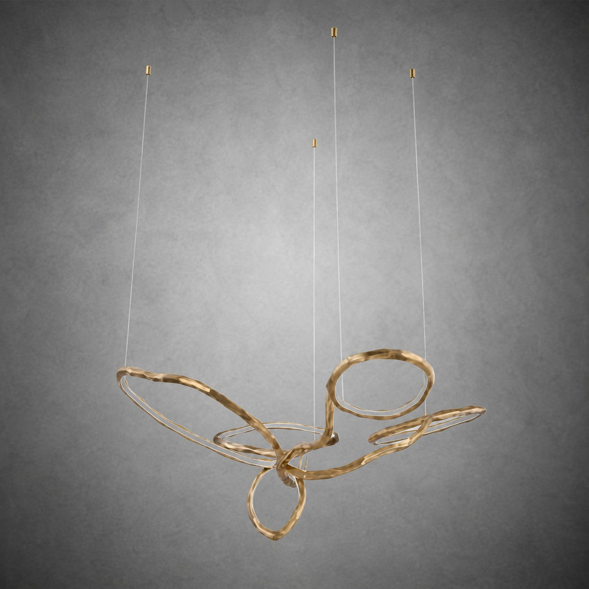 Cerchio Brass Ring Chandelier