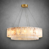 Solenne  Dining Room Chandelier  Spanish Alabaster Tiered Style
