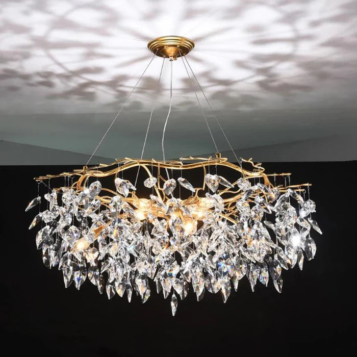 Doris Round Modern Branch Chandeliers - Diameter 67 cm x Height 40 cm / Warm Light