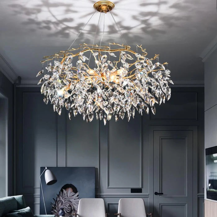 Doris Round Modern Branch Chandeliers - Diameter 67 cm x Height 40 cm / Warm Light
