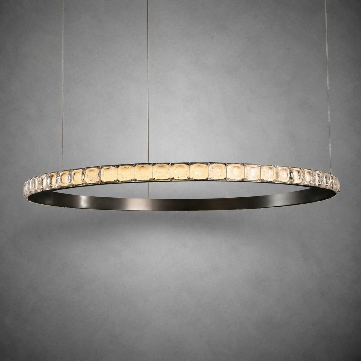 Drake Single-Ring Crystal Chandelier
