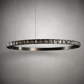Drake Single-Ring Crystal Chandelier