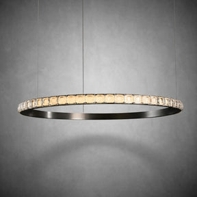 Drake Single-Ring Crystal Chandelier