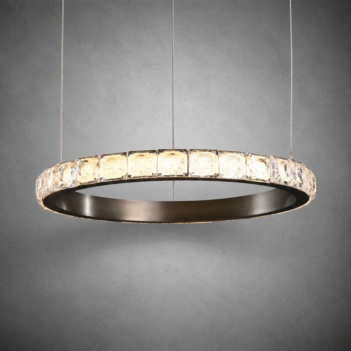 Drake Single-Ring Crystal Chandelier