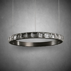 Drake Single-Ring Crystal Chandelier