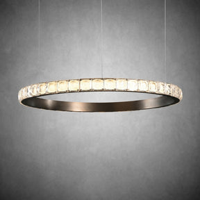 Drake Single-Ring Crystal Chandelier