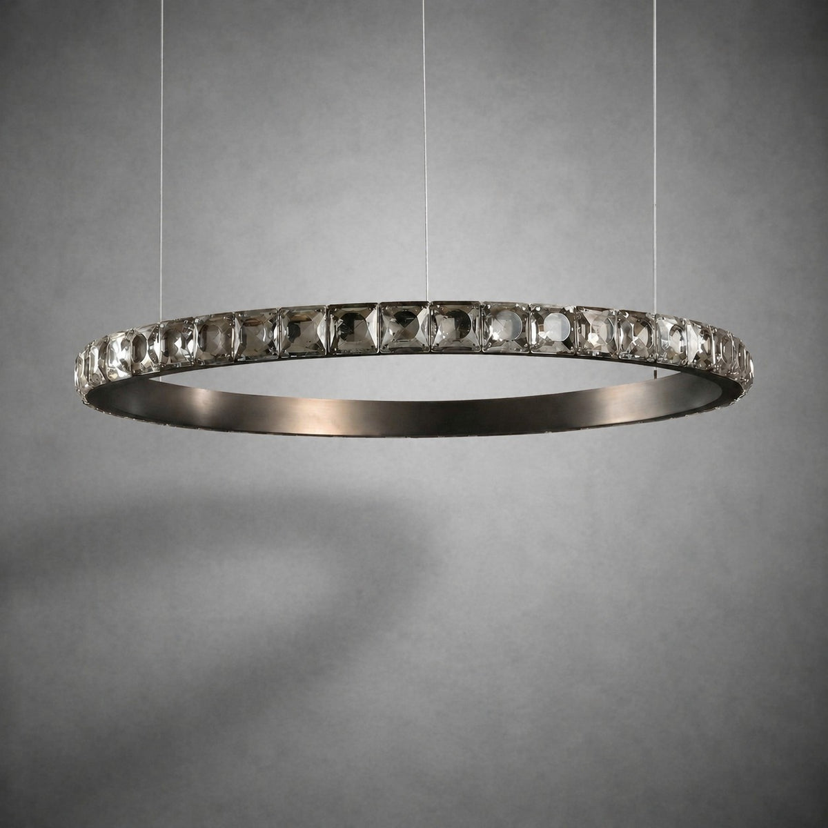 Drake Single-Ring Crystal Chandelier