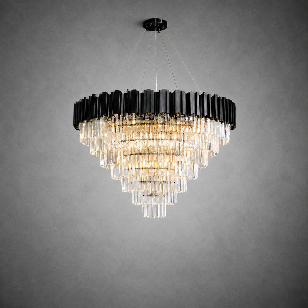 Preston Crystal Round Chandelier 39.4"D