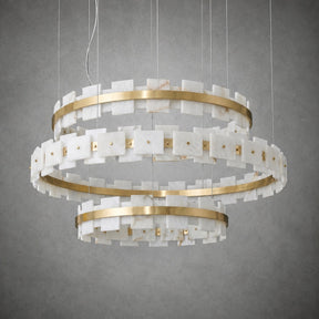 Hollis Modern Alabaster Ring Chandelier