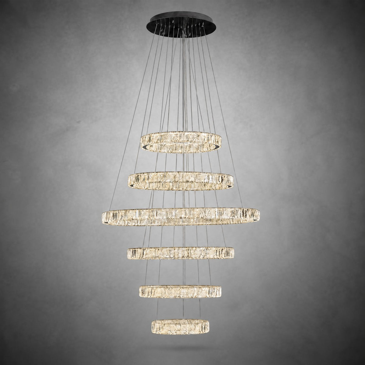 Vortice Crystal Trio Chandelier