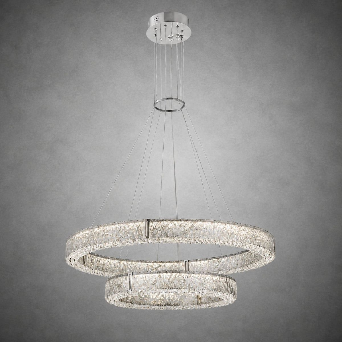 Roccia Stone Crystal Duo Chandelier