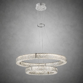 Roccia Stone Crystal Duo Chandelier