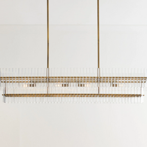 Molly Modern Glass Rectangular Chandelier