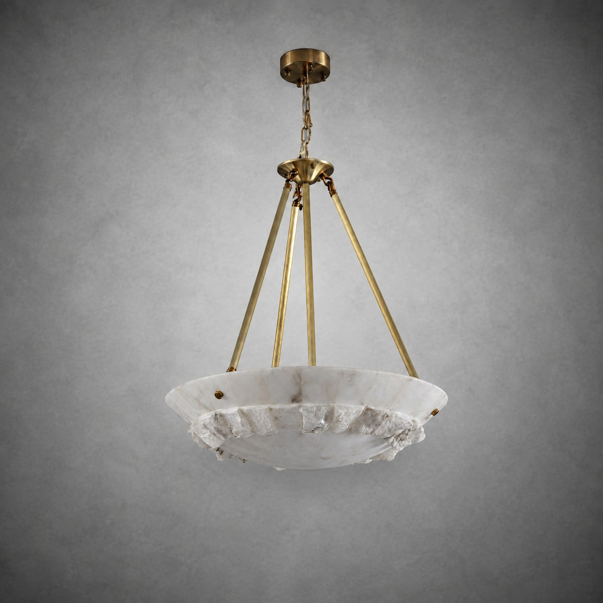 Lithmora Modern Brass Alabaster Pendant Light
