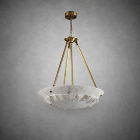 Lithmora Modern Brass Alabaster Pendant Light