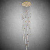 Halsey Icicle Crystal Glass Stairwell Chandelier 47" D