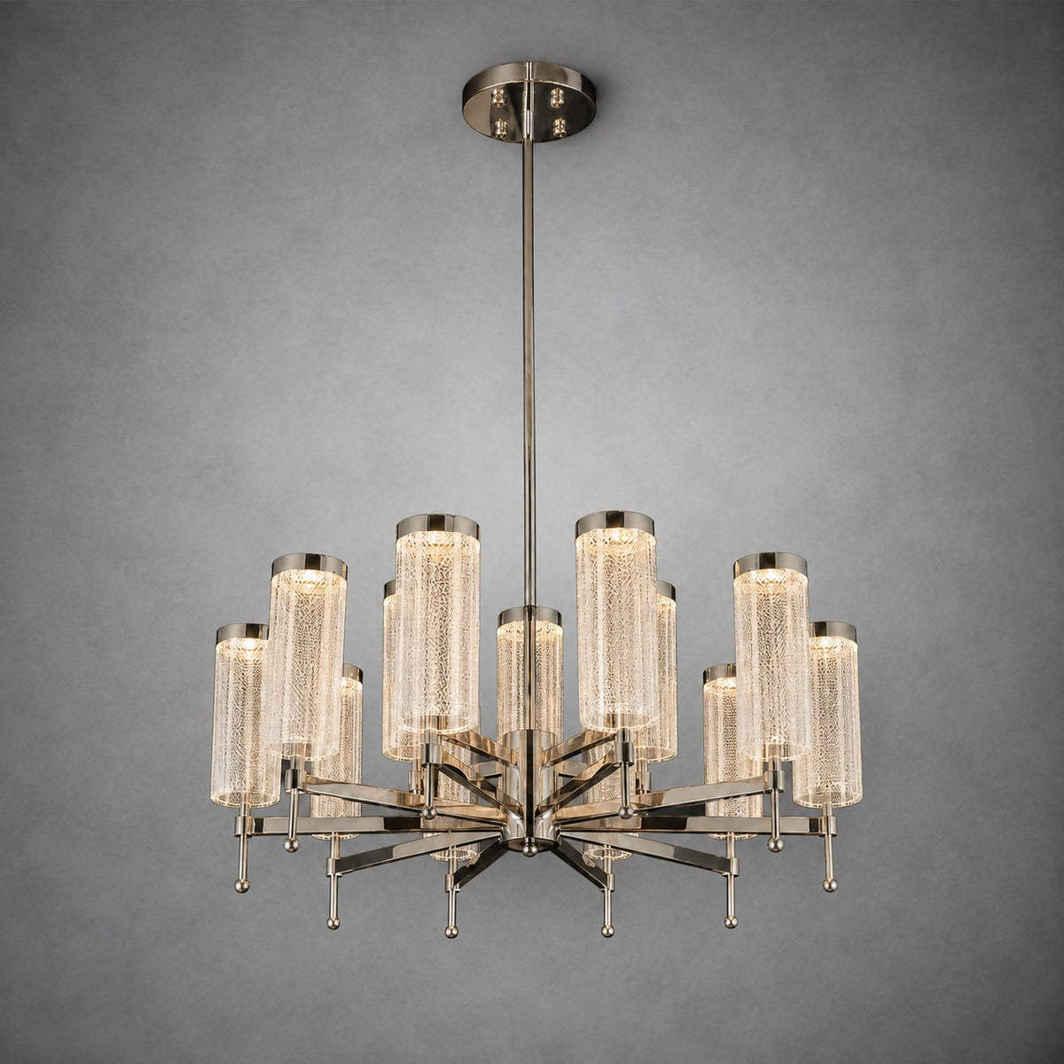 Crystalia Modern Sculptural Ring Chandelier