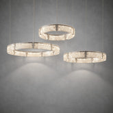 Halo Modern Glass Chandelier For Living Room