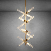 Siro Crystal Glass Helix Chandelier