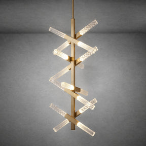 Siro Crystal Glass Helix Chandelier