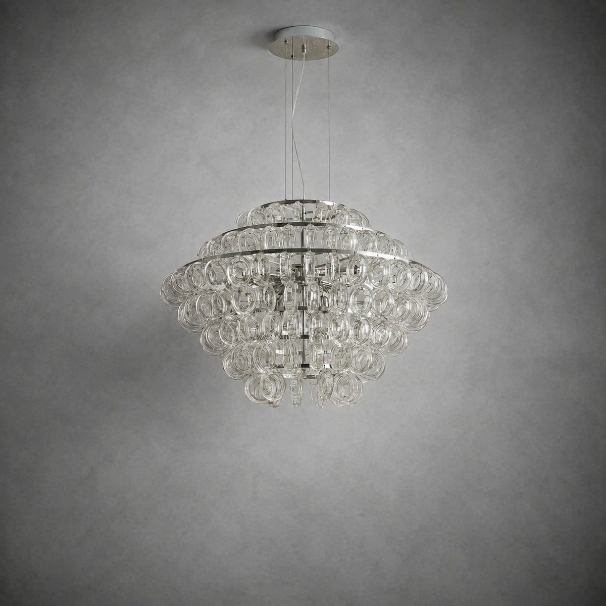 Opulence Modern Glass Chandelier 31"